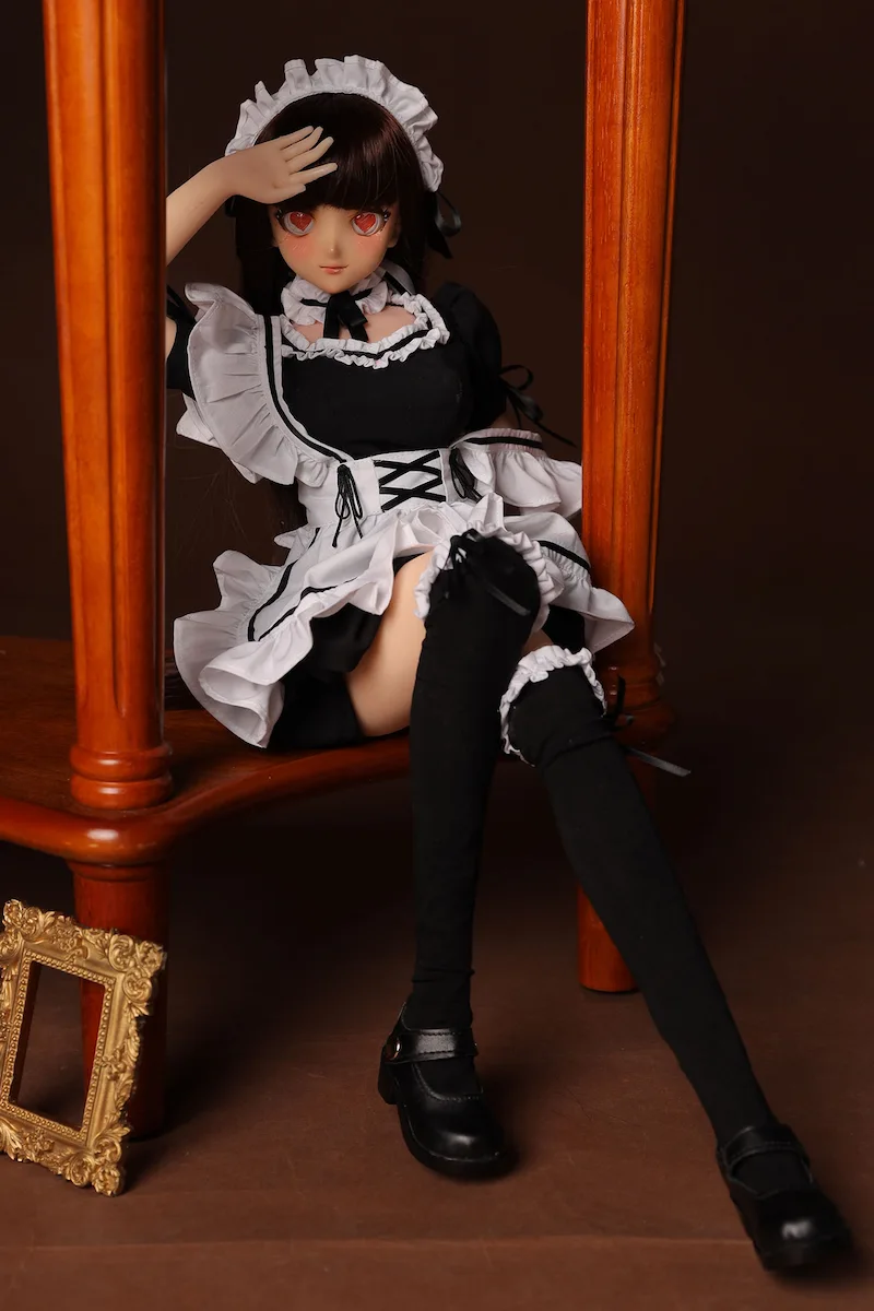 Female-mini-sex-doll-j60cm-housemaid-sitting-display