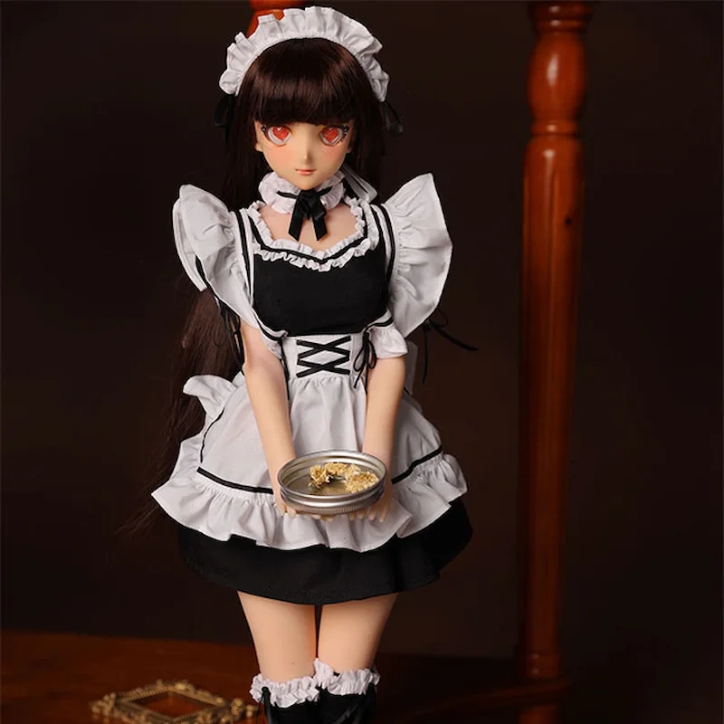 Silicone-mini-sex-doll-j60cm-housemaid-holding-basin