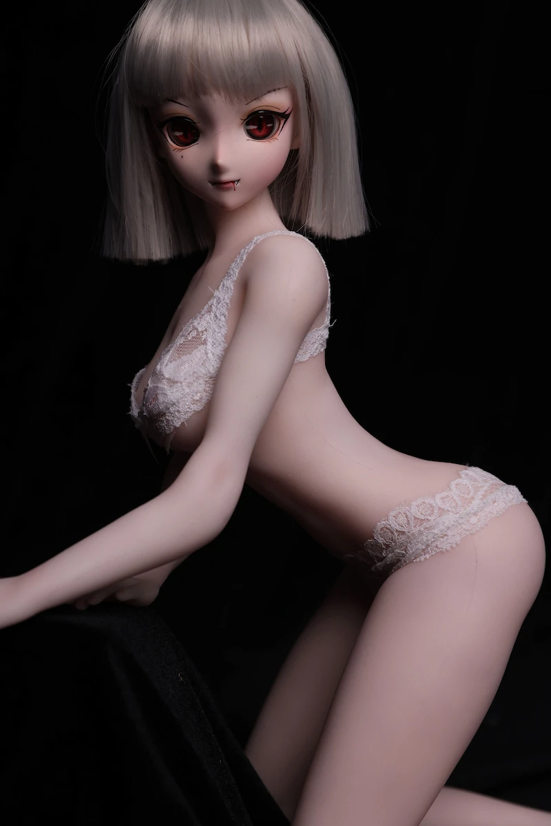Hybrid-mini-sex-doll-j60cm-gina-kneeling-side-view