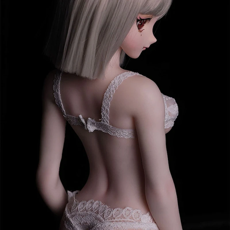 Silicone-mini-sex-doll-j60cm-gina-side-face-view