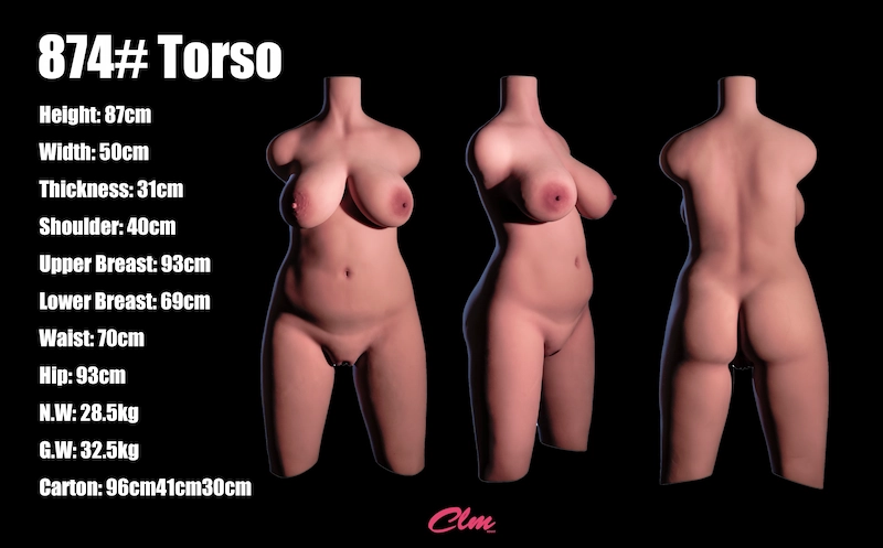 Torso-sex-doll-874-black-measurement-display