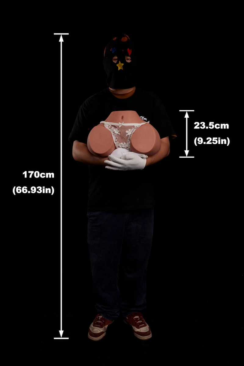 Ultra-soft-sex-butt-rs-6-black-butt-size-display-front-view