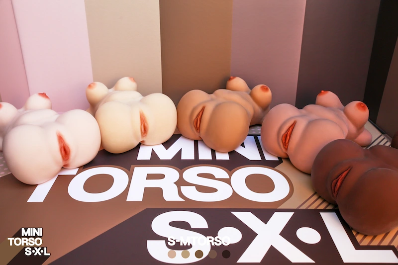 Big-ass-mini-sex-torso-s-mtorso-five-skin-tones-flat-lay-surround-view