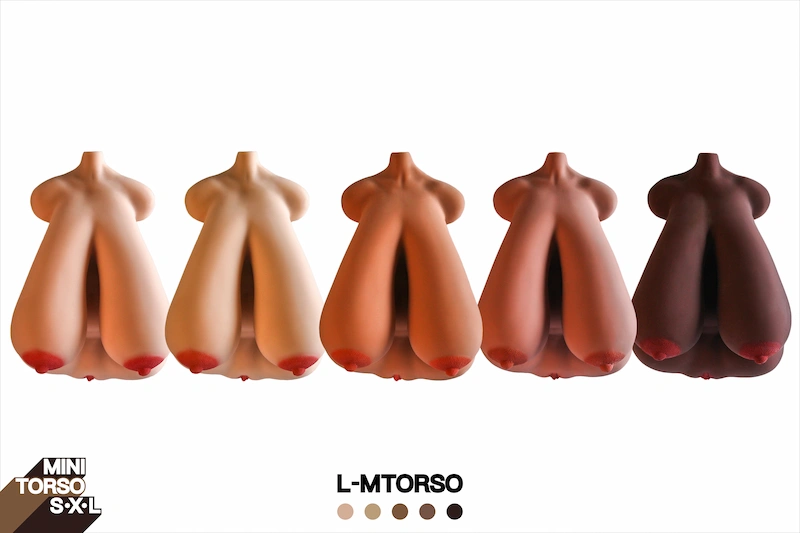 Mini-sex-doll-torso-l-mtorso-five-skin-tones-front-view