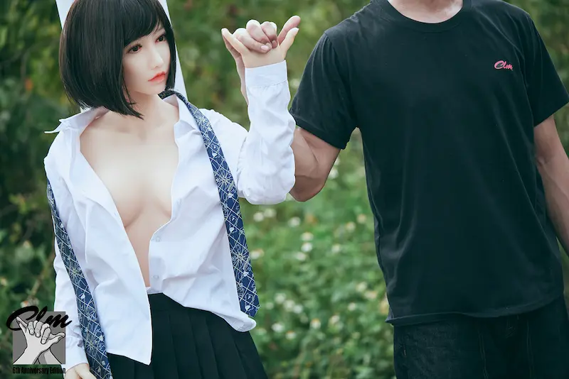 Full-body-sex-doll-ad15892y-fukada-uniform-holding-hands-with-man-display