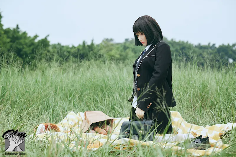 Realistic-sex-doll-ad15892y-fukada-uniform-outdoor-picnic-display