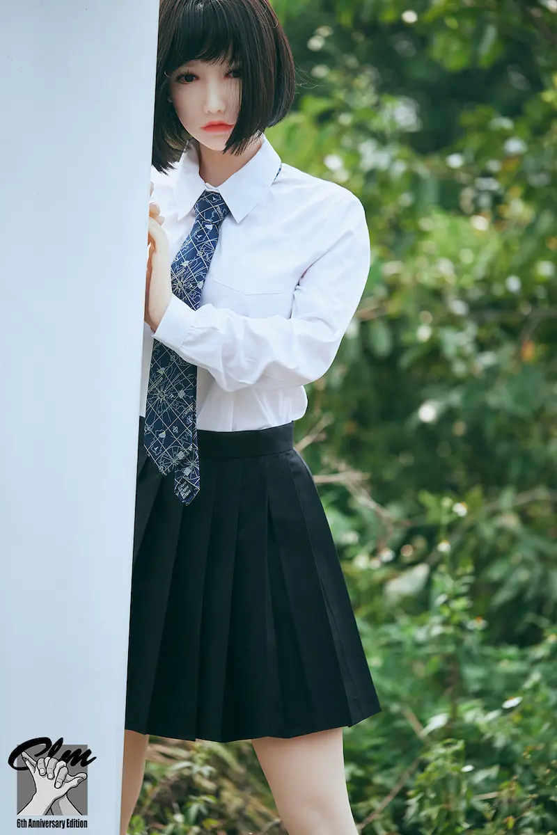 Tpe-full-body-sex-doll-ad15892y-fukada-uniform-hands-on-utility-pole-display