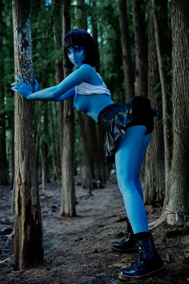 Tpe-realistic-sex-doll-ad158cm-tifa-holding-tree-side-view