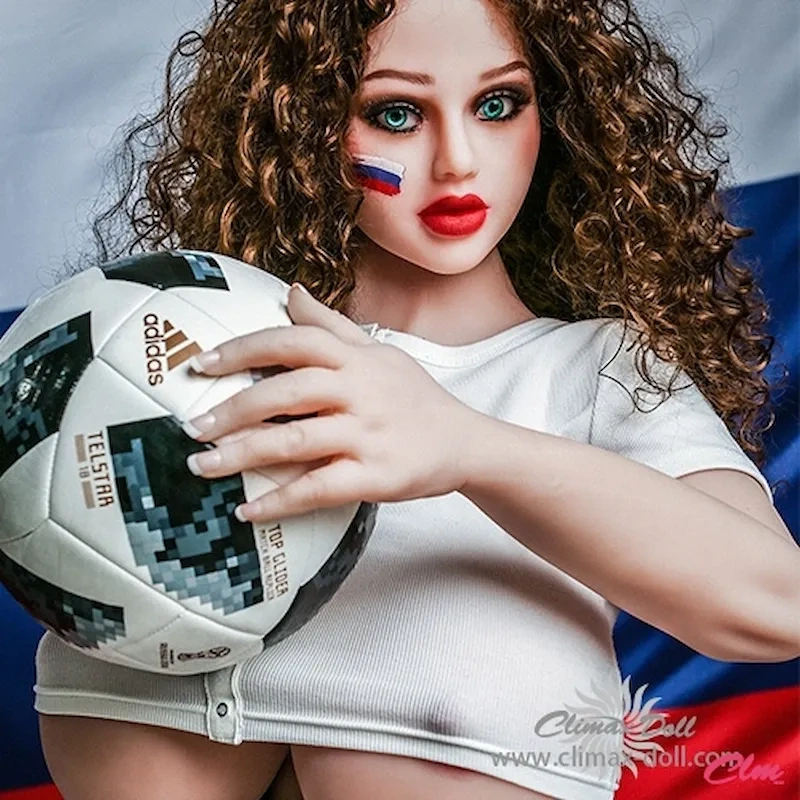 Life-size-sex-doll-135cm-molly-holding-soccer-ball-display