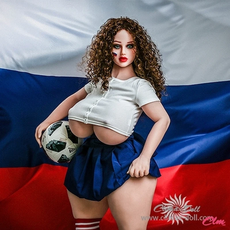 Realistic-sex-doll-135cm-molly-holding-football-display