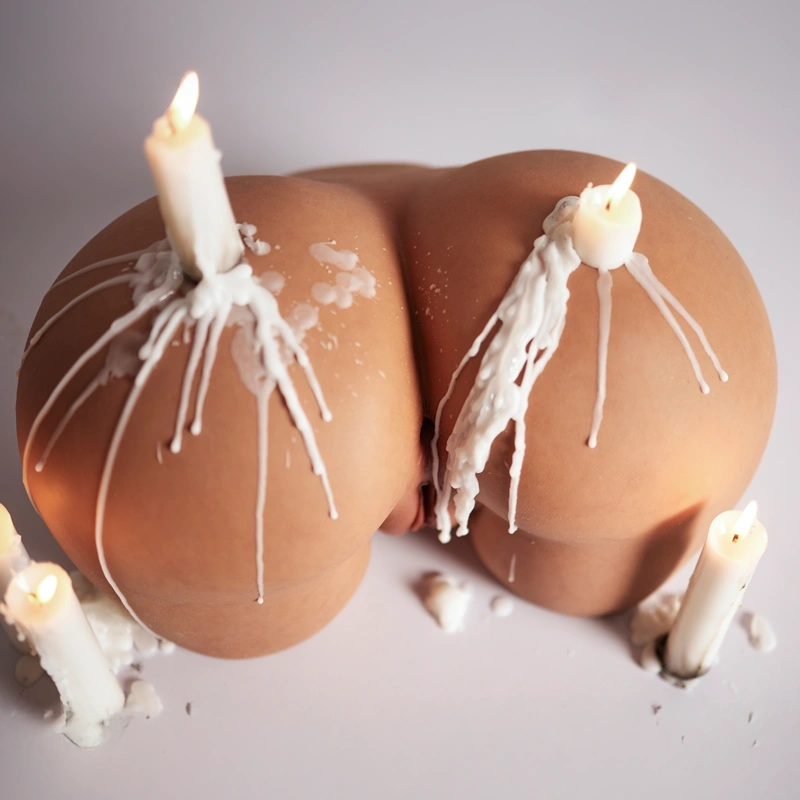 Butt-sex-torso-rs-6-yellow-dripping-wax-top-down-view