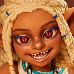 Kaela(Suntan) Red Eyes