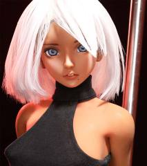 Short white hair
