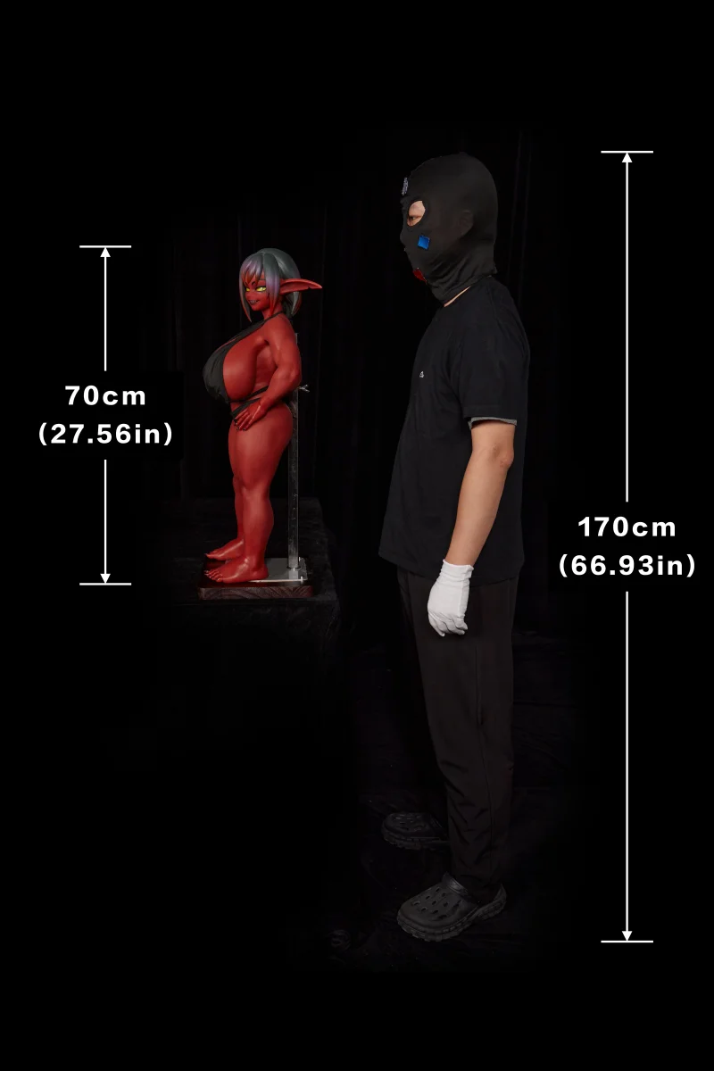 Zarga Si70 GB goblin doll height comparison with 170cm person, side view