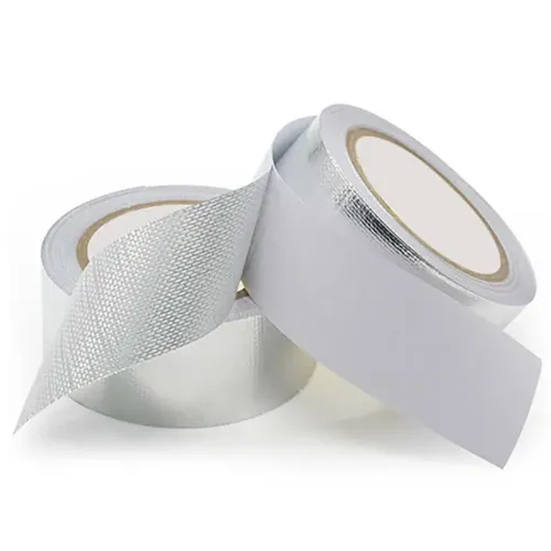 Cinta de papel de aluminio, 2 pulgadas x 65 pies (3.9 mil), cinta adhesiva  de aislamiento de metal resistente a altas temperaturas, color plateado