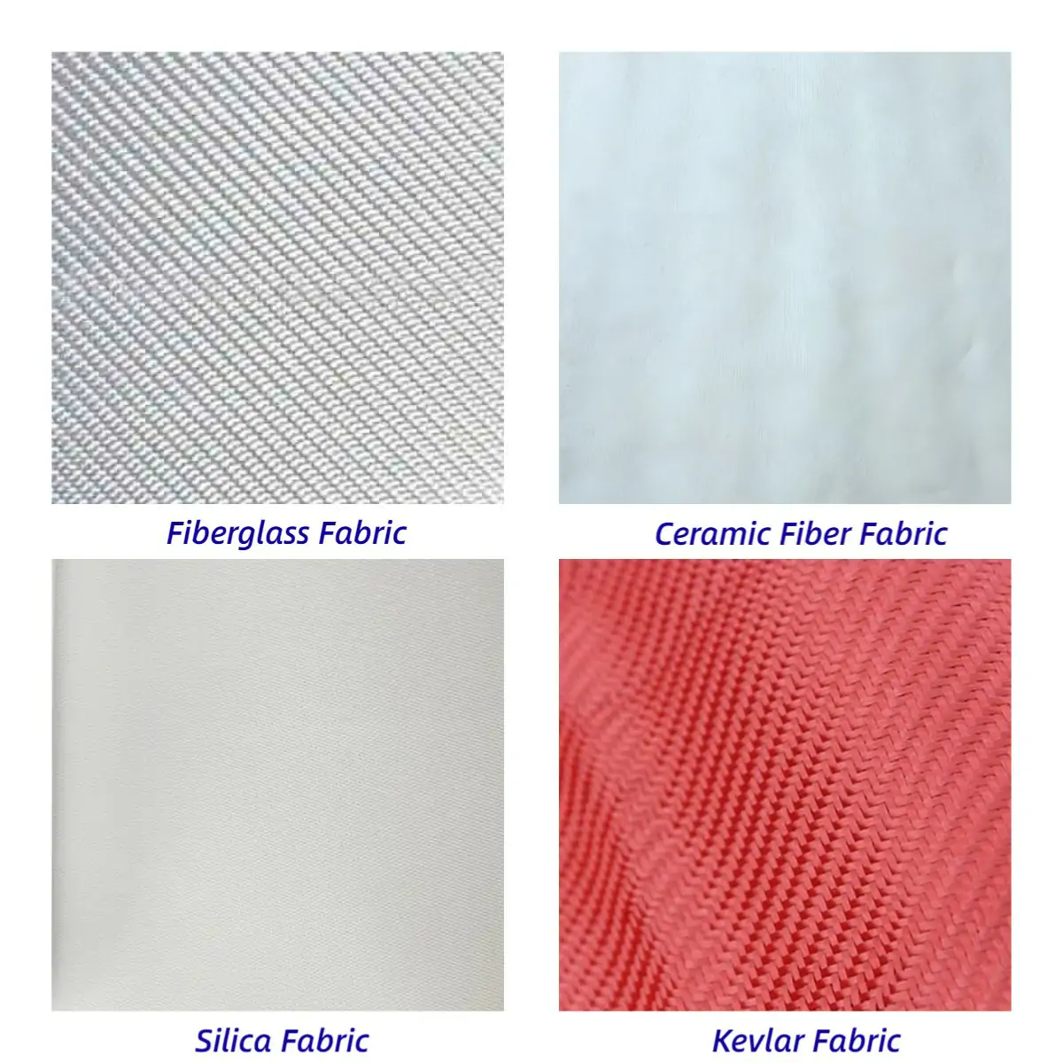 Various types of coated fire blanket base fabric