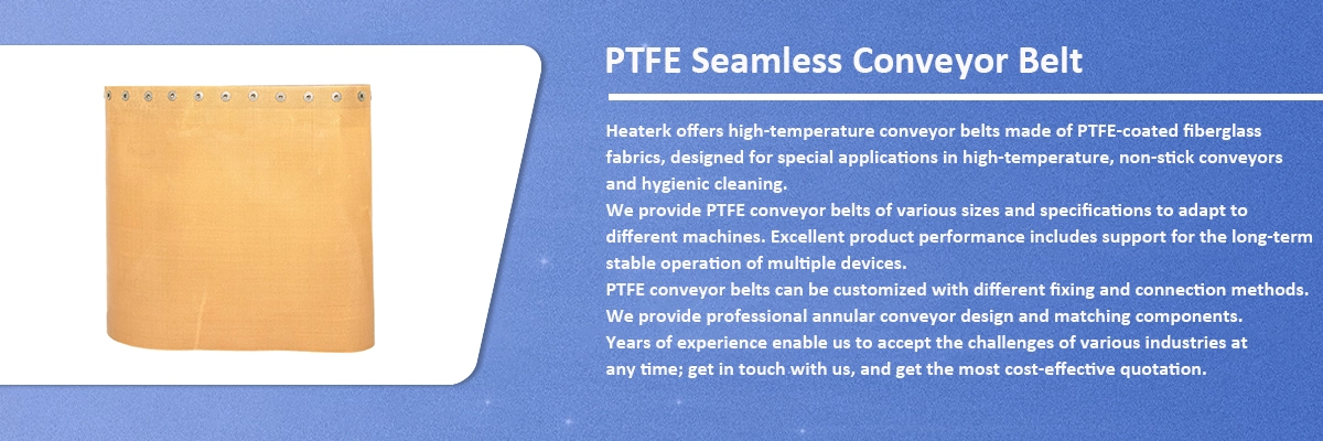 Correia transportadora sem costura de PTFE