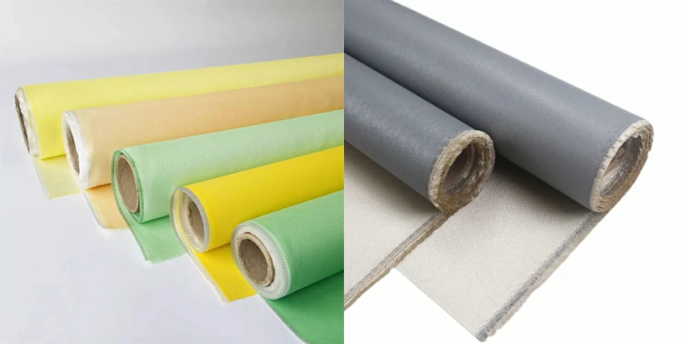 Silicone coated fiberglass cloth and silicone coated high silica fabric