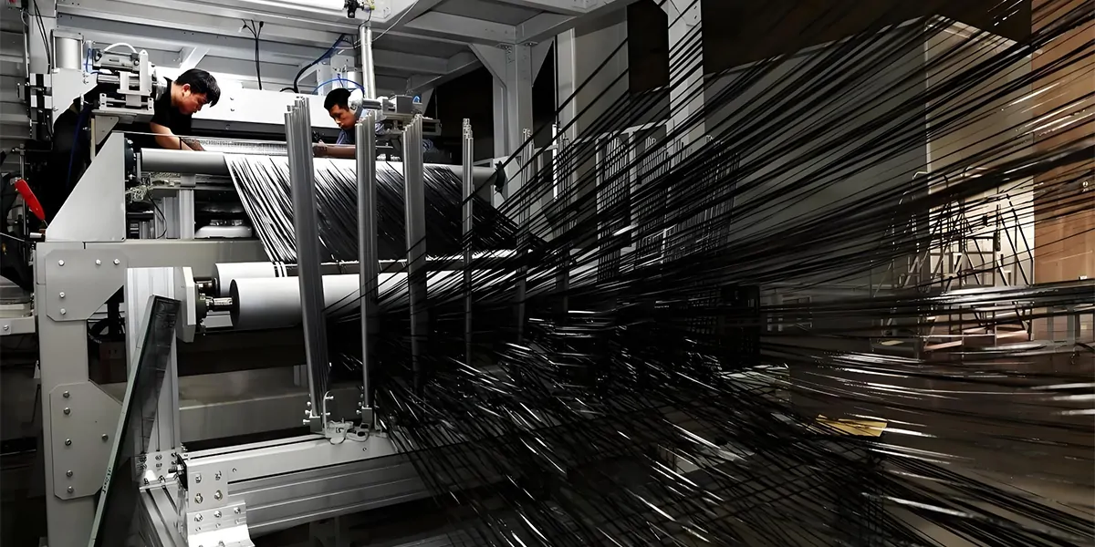 Carbon fiber fabric production process