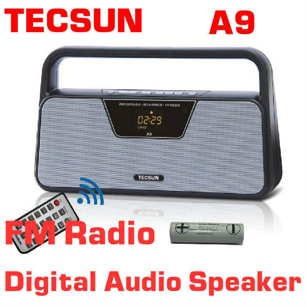 Free Shipping  TECSUN A9 FM Stereo Radio Reception LED Digital Display MP3 Player Computer Speaker Radio Receiver Portable Radio