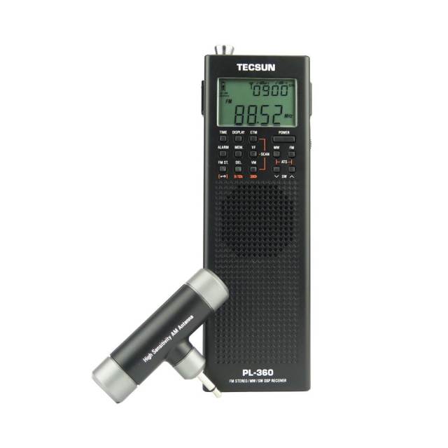PL360 PLL World Band DSP Radio Station Receiver with ETM AM FM SW LW PL-360 Black Available Built-in Speaker