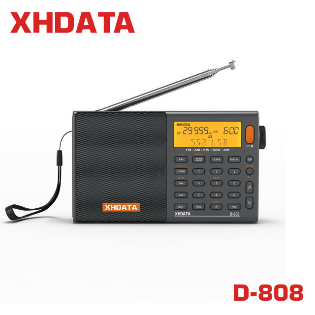 Ship from US XHDATA D-808  FM/SW/MW/LW SSB AIR RDS Multi Band Portable Digital Radio Ship From US