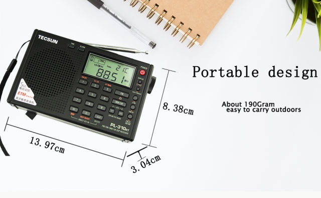 TECSUN PL-310ET Portable Radio DSP World Band with ETM FM AM LW SW Stereo  Receiver