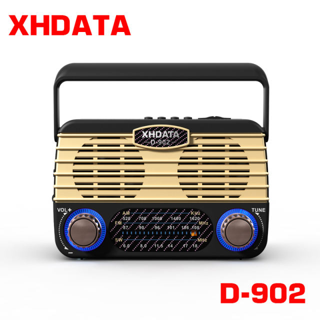 XHDATA D-902 AM FM SW Portable Solar Wireless Radio