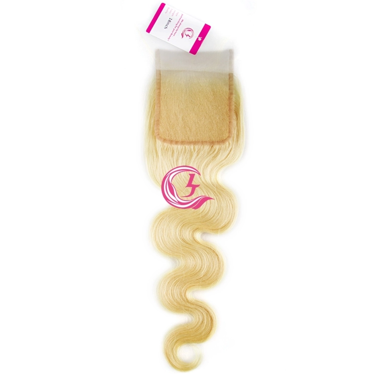 4x4 Closure &amp; HD &amp; Silk Base 613# Body Wave Raw hair 8A