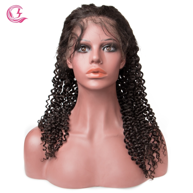 Raw Hair Jerry Curly  Lace Front Wig 130% Density  Medium Brown Lace Wholesale