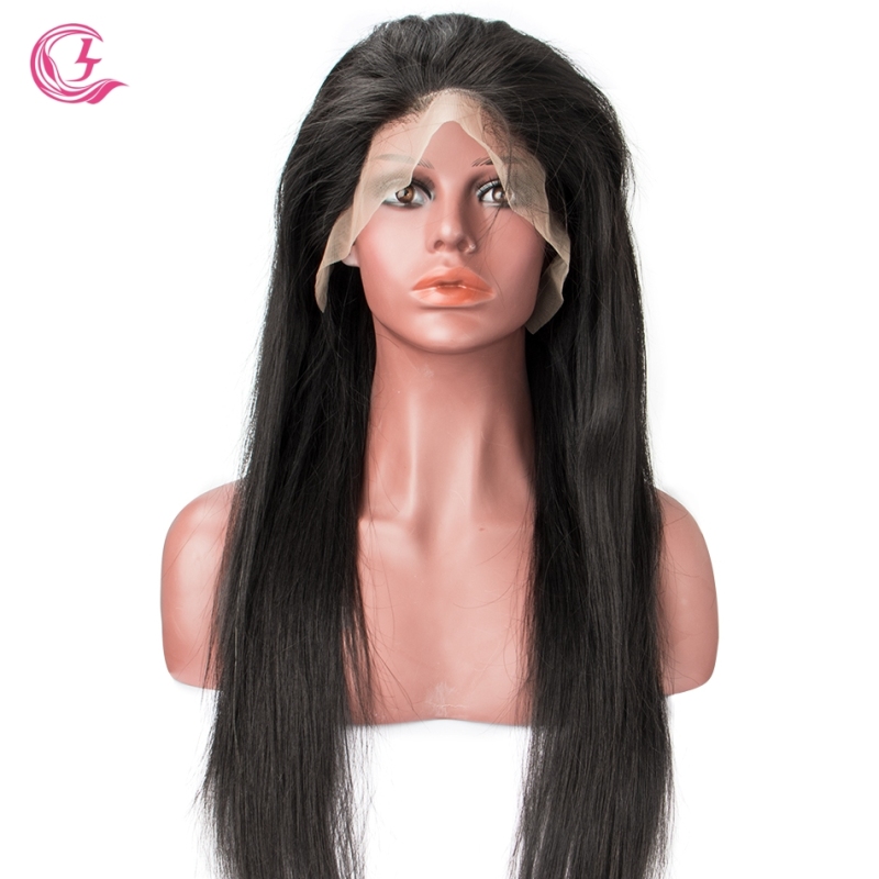 Raw Hair Straight Front Lace Wig  Make By Three Bundles+A Frontal  Small Cap Transperant Lace Wholesale