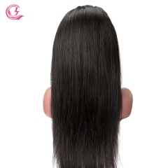 Raw Hair Straight Front Lace Wig  Make By Three Bundles+A Frontal  Small Cap Transperant Lace Wholesale