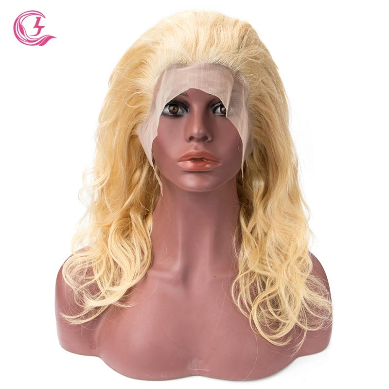 Raw Hair 613# Body Wave Front Lace Wig  Make By Three Bundles+A Frontal  Small Cap Transperant Lace