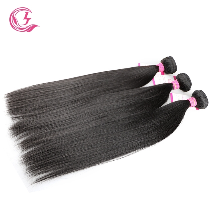 Unprocessed Raw Hair Straight Bundle Natural black color 100g With Double Weft