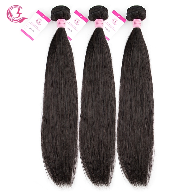 Virgin Hair of Straight Bundle Natural black color 100g With Double Weft For Medium High Market