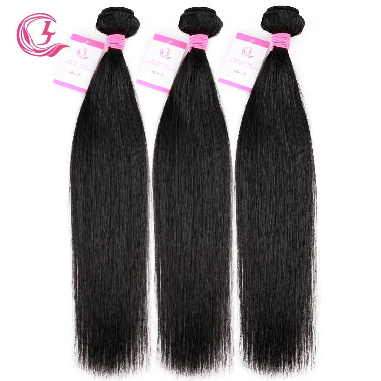 Unprocessed Raw Hair Straight Bundle Natural black color 100g With Double Weft