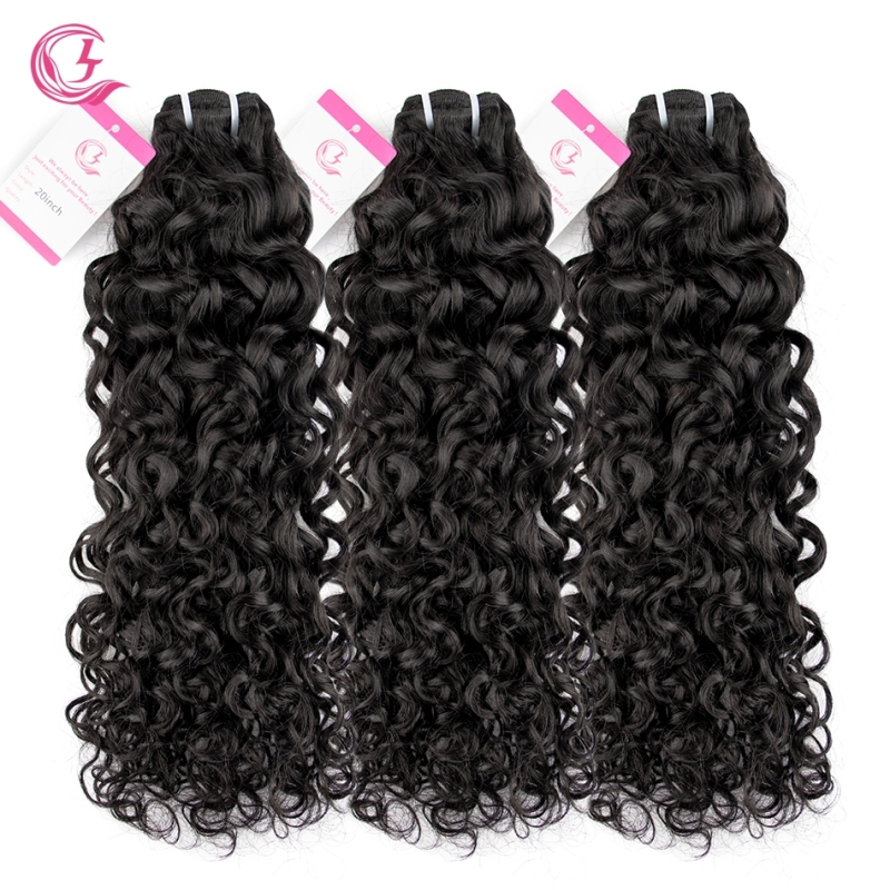 Virgin Hair of French Wave Bundle Natural black color 100g With Double Weft For Medium High Market