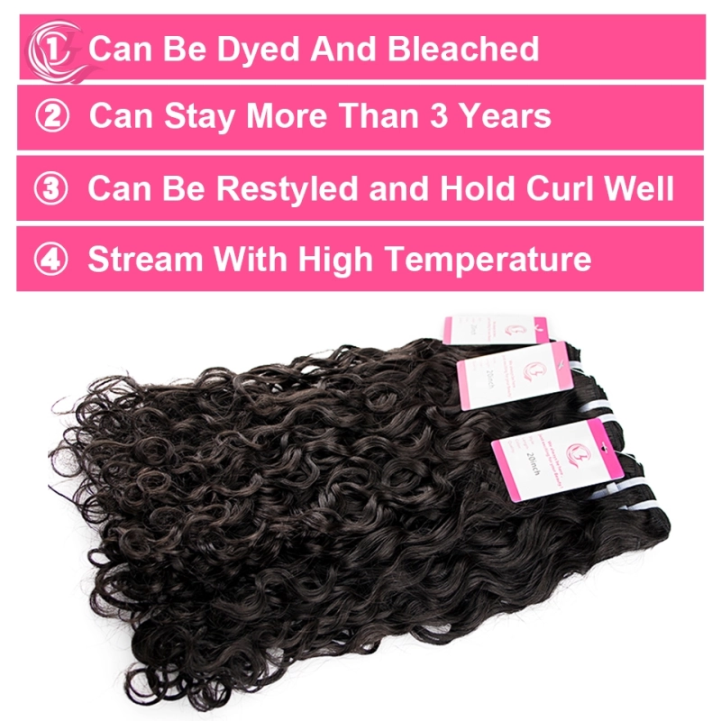 Unprocessed Raw Hair Natural Wave Bundle Natural black color 100g With Double Weft