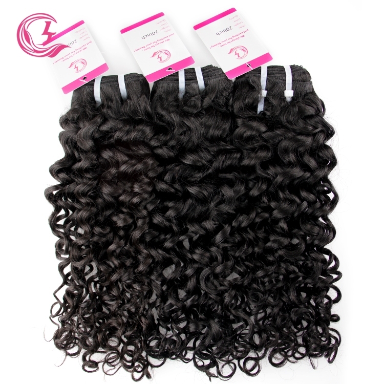 Unprocessed Raw Hair Italian Curly Bundle Natural black color 100g With Double Weft