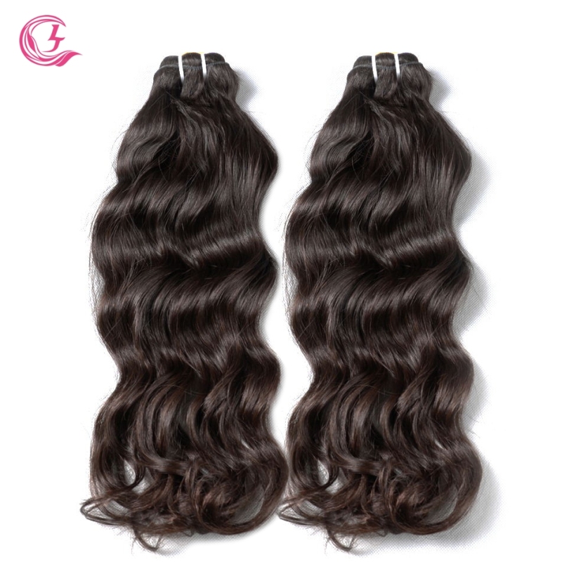 Unprocessed Raw Hair indian wave Bundle Natural black color 100g With Double Weft