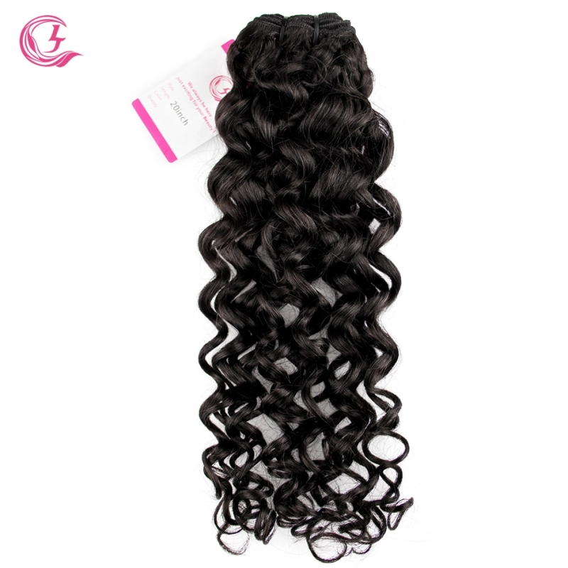 Virgin Hair of Italian Curly  Bundle Natural black color 100g With Double Weft For Medium High Market