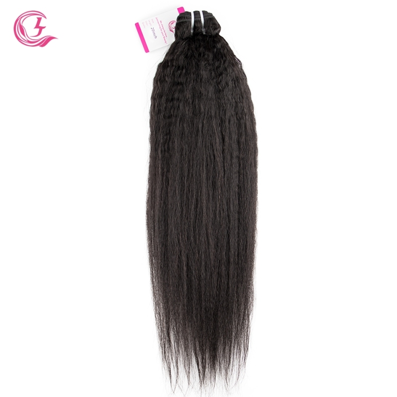 Virgin Hair of Yaki Straight Bundle Natural black color 100g With Double Weft For Medium High Market