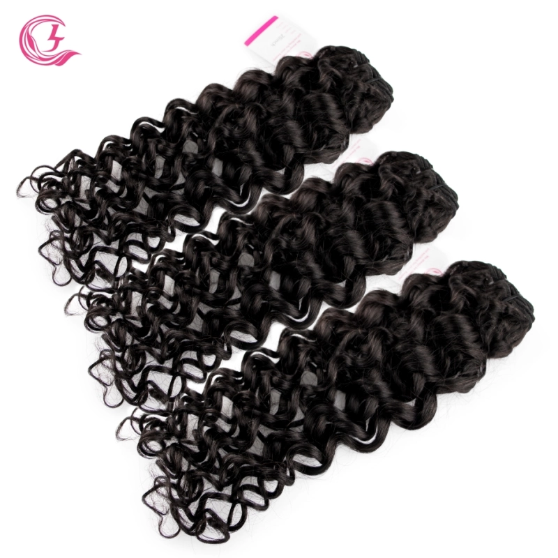 Virgin Hair of Italian Curly  Bundle Natural black color 100g With Double Weft For Medium High Market