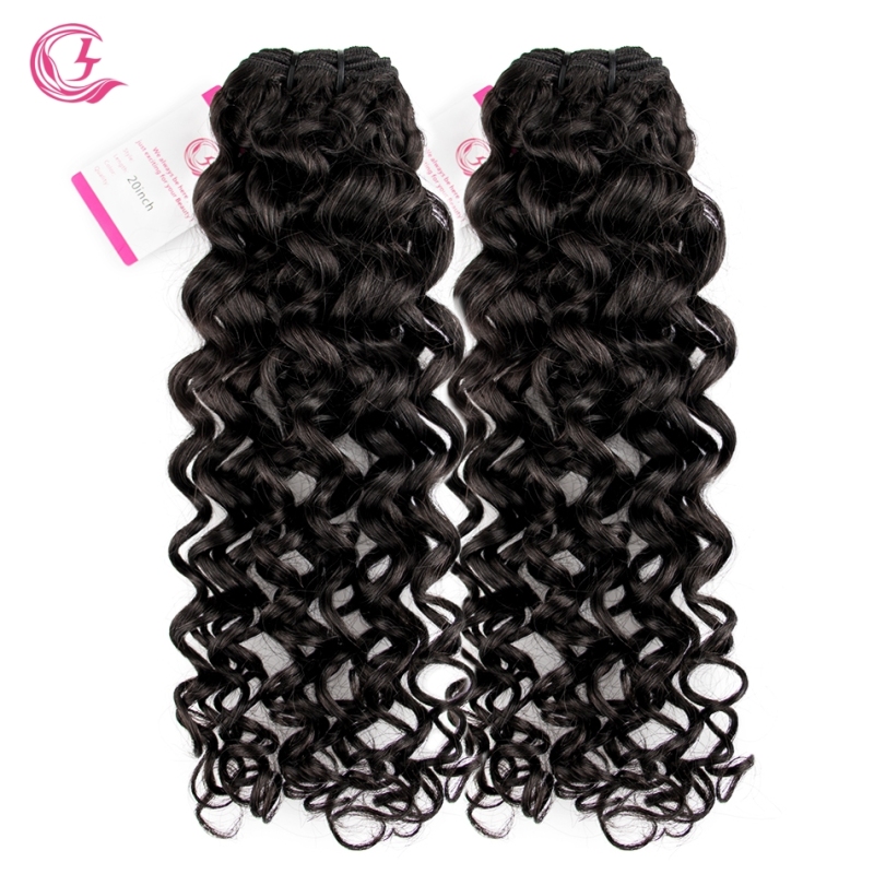 Virgin Hair of Italian Curly  Bundle Natural black color 100g With Double Weft For Medium High Market