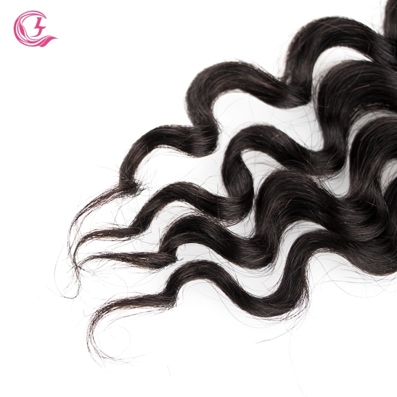 Virgin Hair of Ocean Curly Bundle Natural black color 100g With Double Weft For Medium High Market