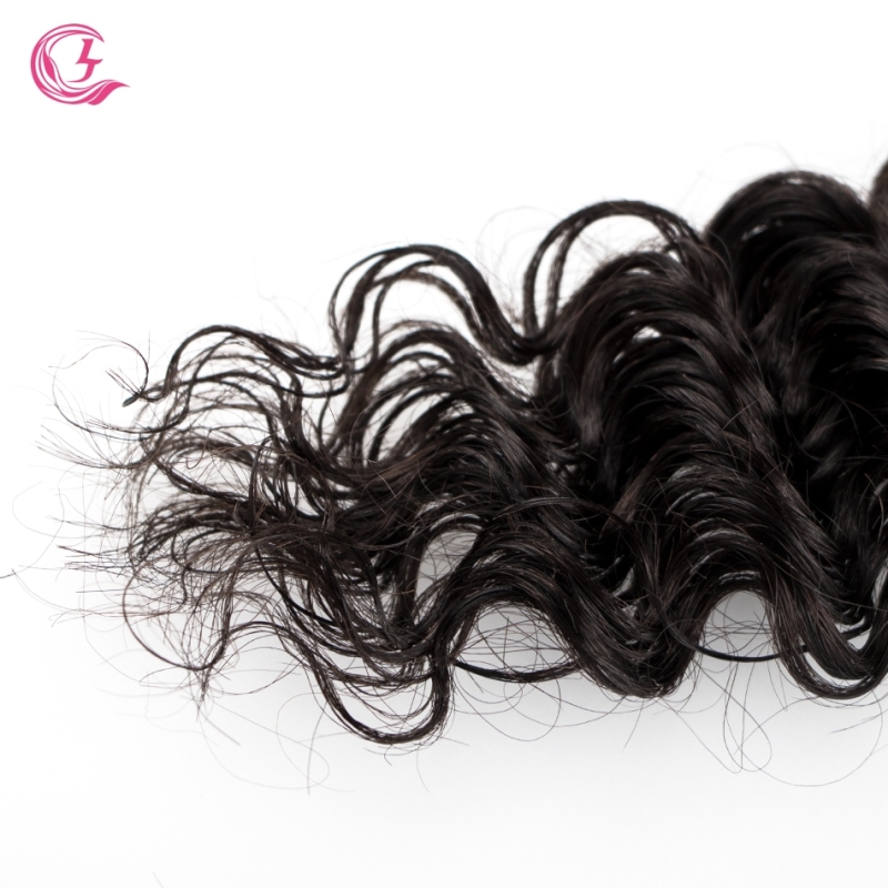 Virgin Hair of Deep curly Bundle Natural black color 100g With Double Weft For Medium High Market