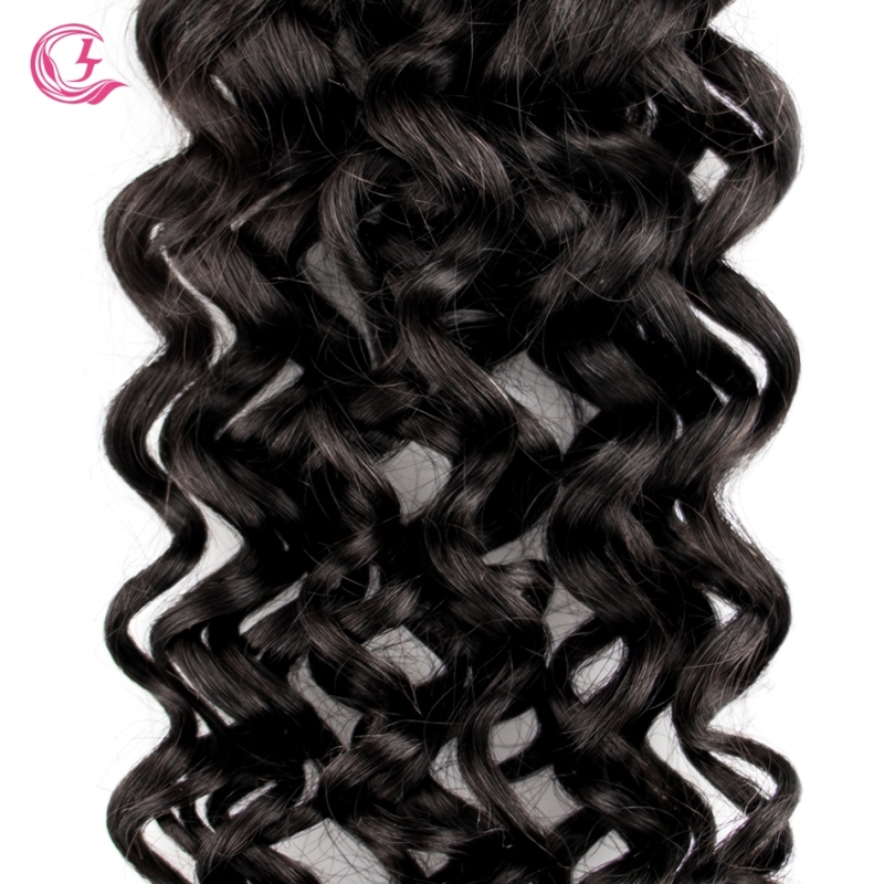 Virgin Hair of Italian Curly  Bundle Natural black color 100g With Double Weft For Medium High Market