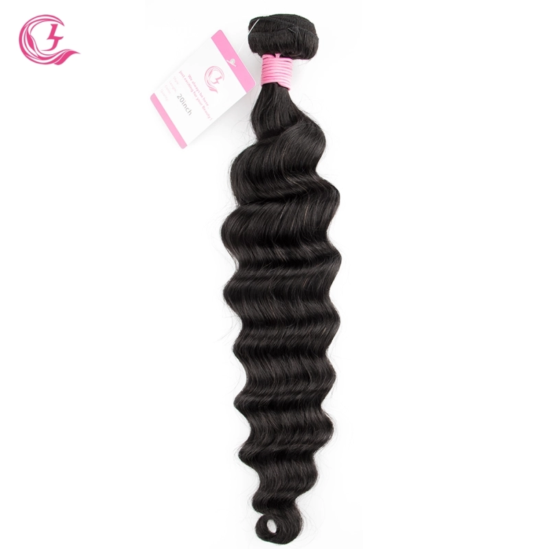 Virgin Hair of Ocean Wave Bundle Natural black color 100g With Double Weft For Medium High Market