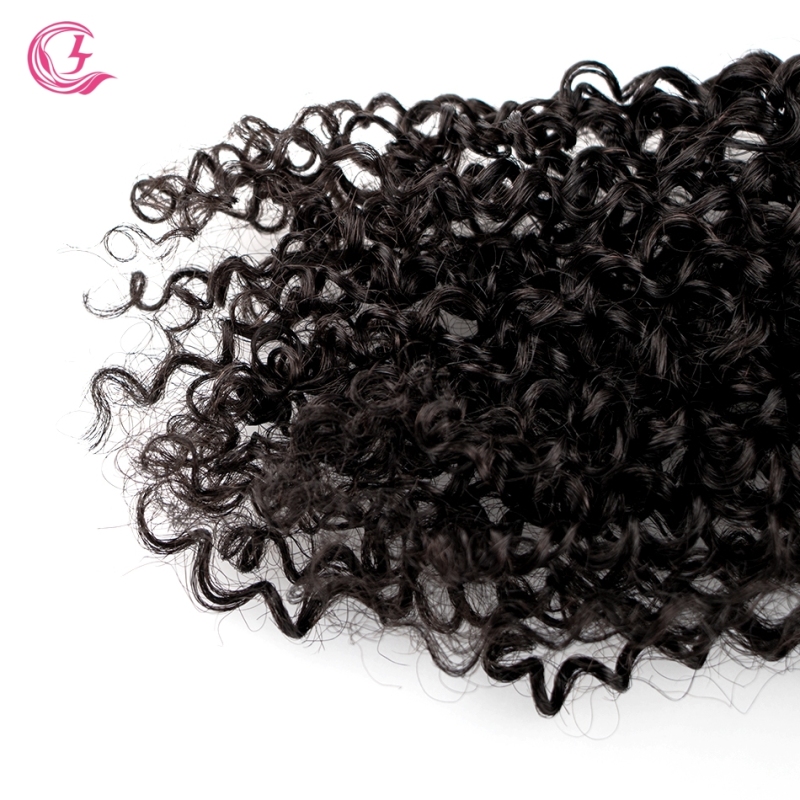 Virgin Hair of Jerry Curly Bundle Natural black color 100g With Double Weft For Medium High Market