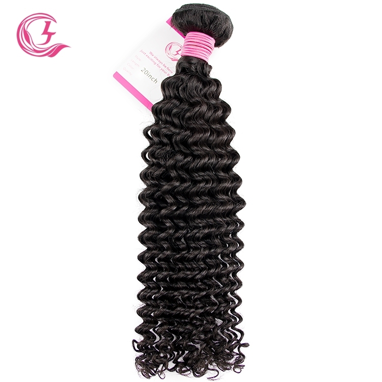 Unprocessed Raw Hair Kinky Curly Bundle Natural black color 100g With Double Weft